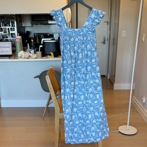 A New Day Light Blue and White Floral Dress